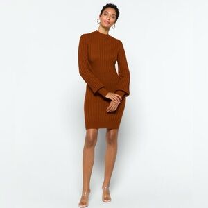Burnt Orange Teagan Sweater Dress